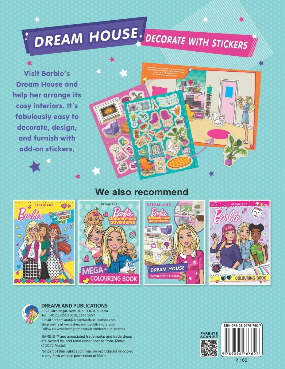Dreamland Publications Barbie Dream House Decorate With Stickers - 9789394767607