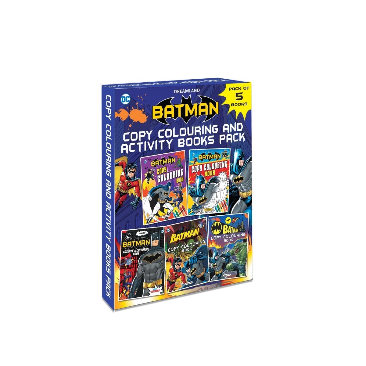 Dreamland Publications Batman Copy Colouring And Activity Books Pack (A Pack of 5 Books) - 9789394767805