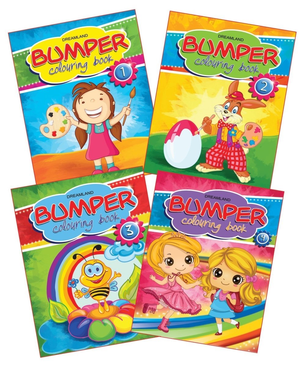 Dreamland Publications Bumper Coloring Books- (4 Titles) - 9789388371636