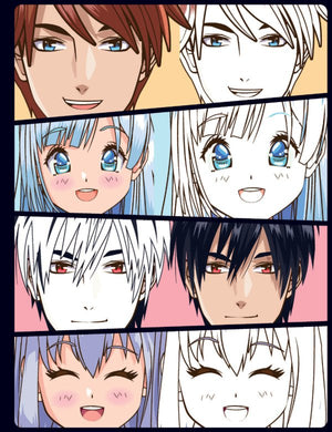 Dreamland Publications Colour Your Own Manga Book 1 With Free Manga Colouring Poster - 9789358063325