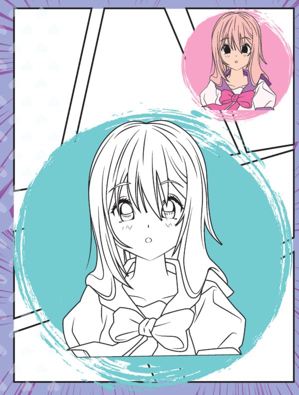 Dreamland Publications Colour Your Own Manga Book 2 With Free Manga Colouring Poster Age 4+ - 9789358065466