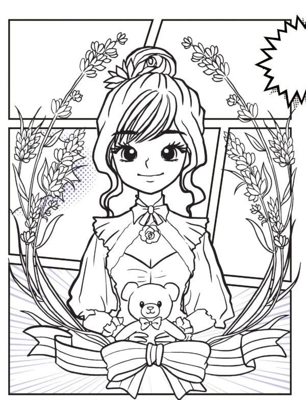 Dreamland Publications Colour Your Own Manga Book 3 With Free Manga Colouring Poster Age 4+ - 9789358062434