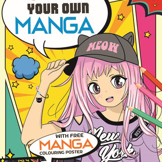 Dreamland Publications Colour Your Own Manga Book 4 With Free Manga Colouring Poster Age 4+ - 9789358062847