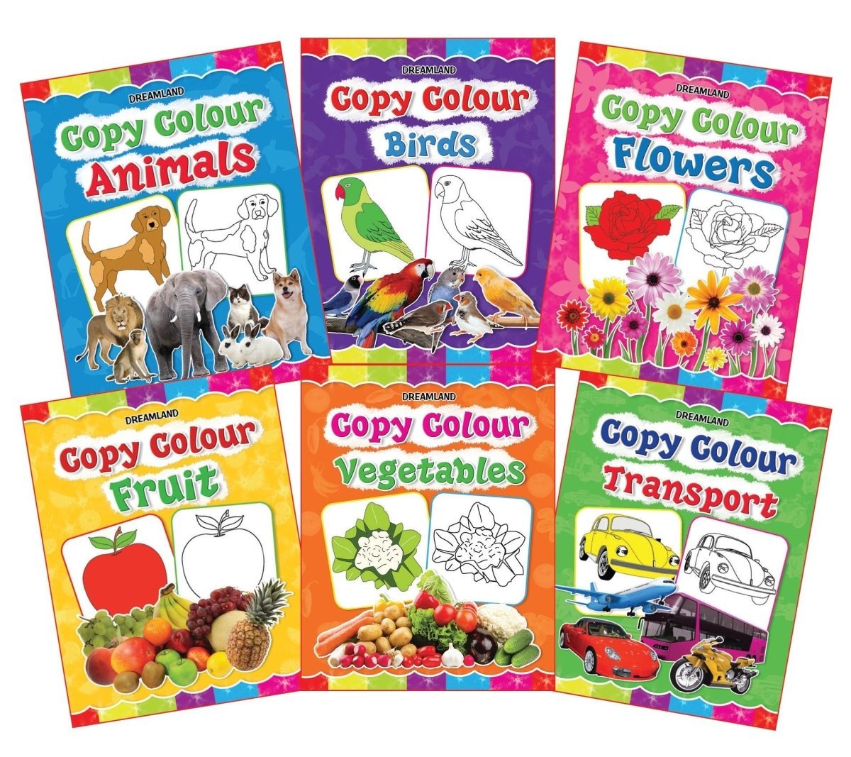 Dreamland Publications Copy Colour Book- 1 To 6 (Pack) - 9789350892015