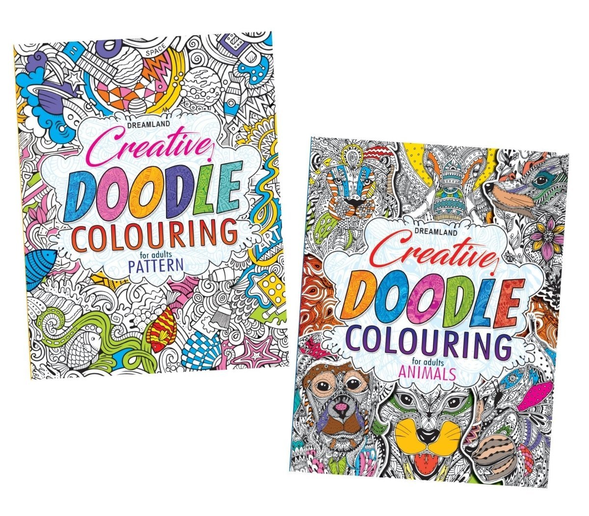 Dreamland Publications Creative Doodle Colouring Books (2 Titles) - 9789388371629
