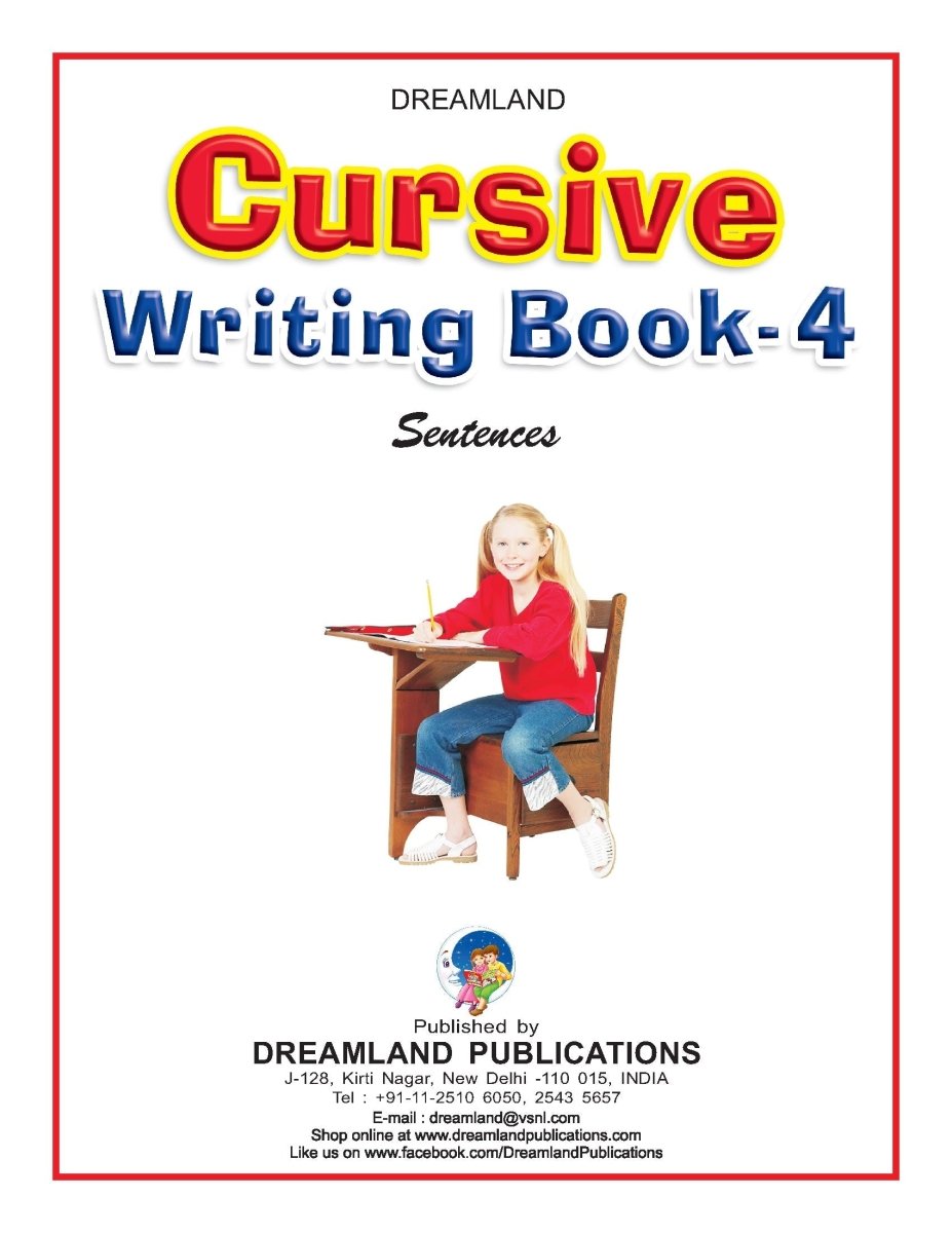 Dreamland Publications Cursive Writing Book (Sentences) Part 4 - 9781730127502