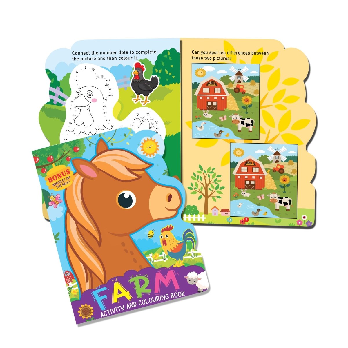 Dreamland Publications Die-cut Activity And Colouring Books Pack- A Pack of 4 Books - 9789395588935