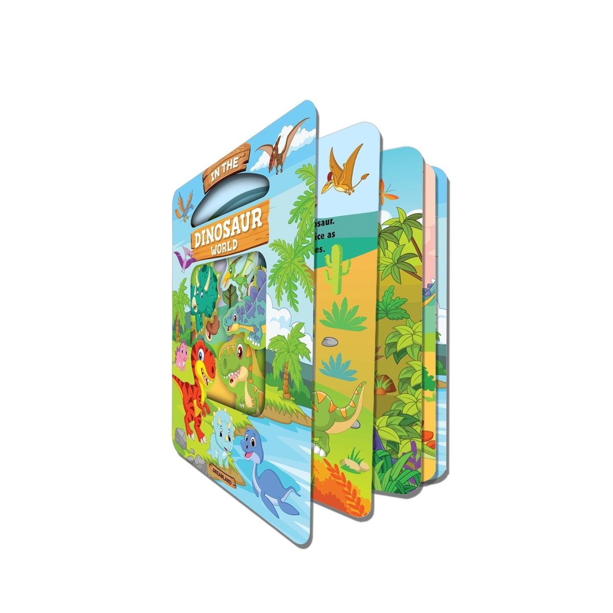 Dreamland Publications Die Cut Window Board Book- In the Dinosaurs World Picture Book - 9788196034849