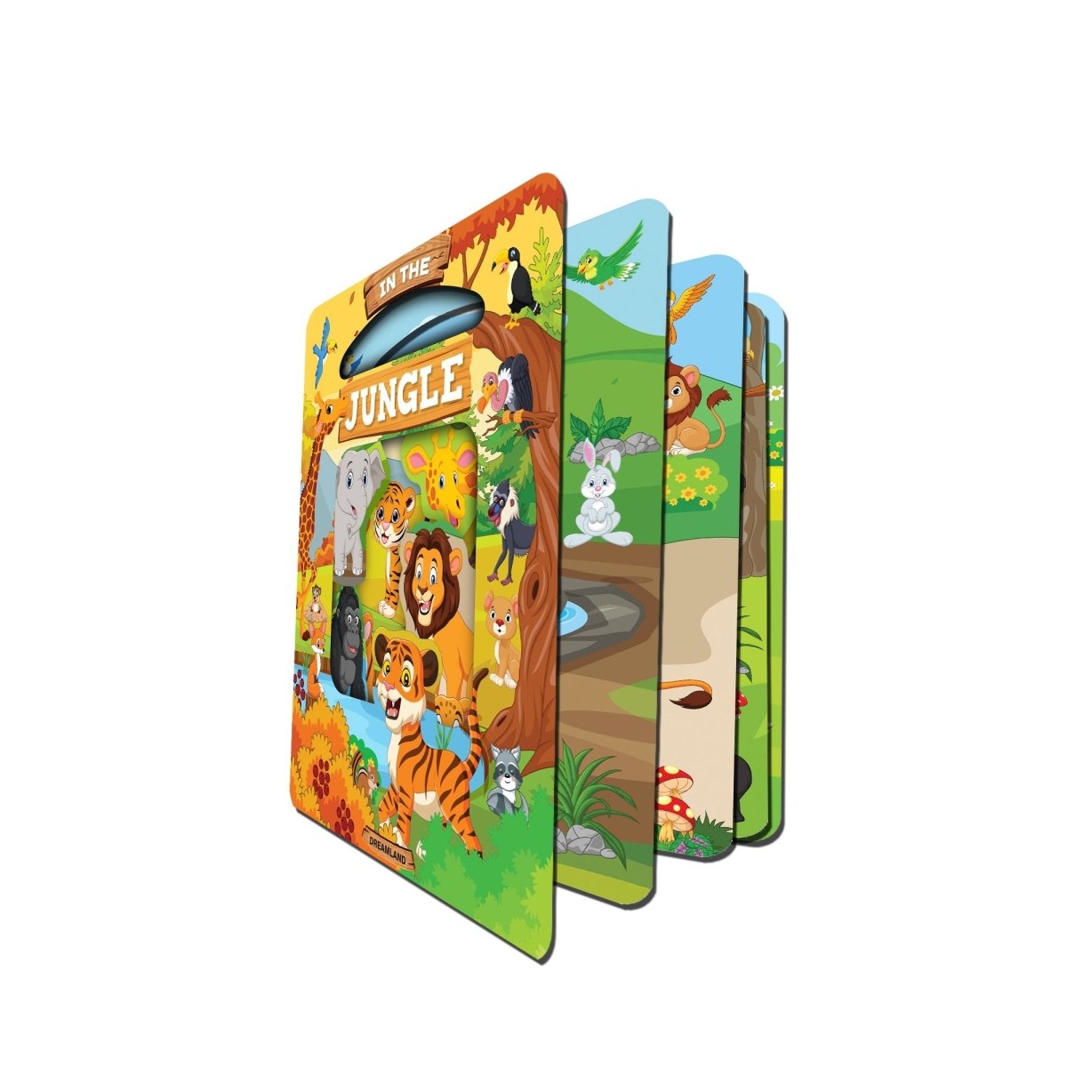 Dreamland Publications Die Cut Window Board Book- In The Jungle Picture Book - 9788196034870