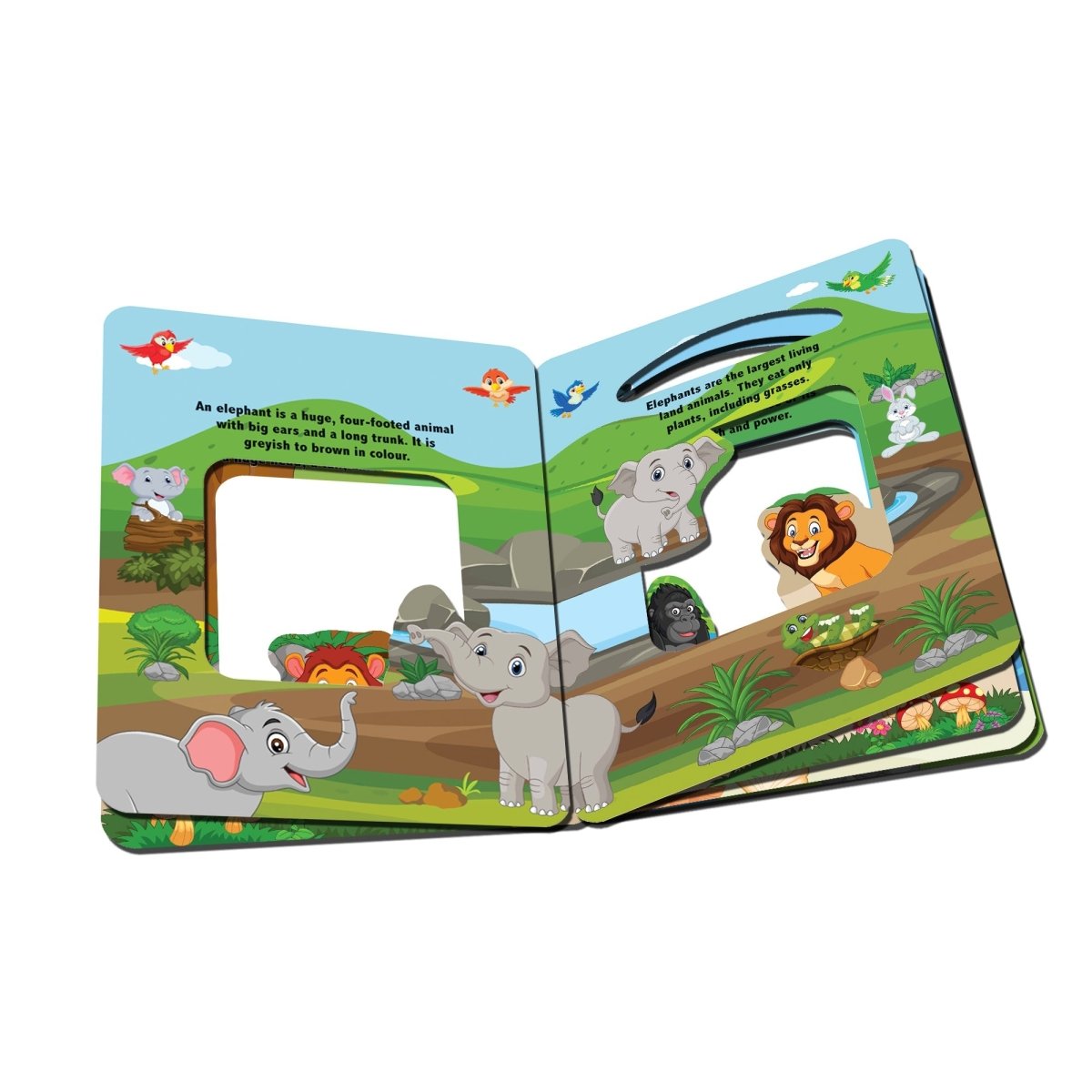 Dreamland Publications Die Cut Window Board Book- In The Jungle Picture Book - 9788196034870