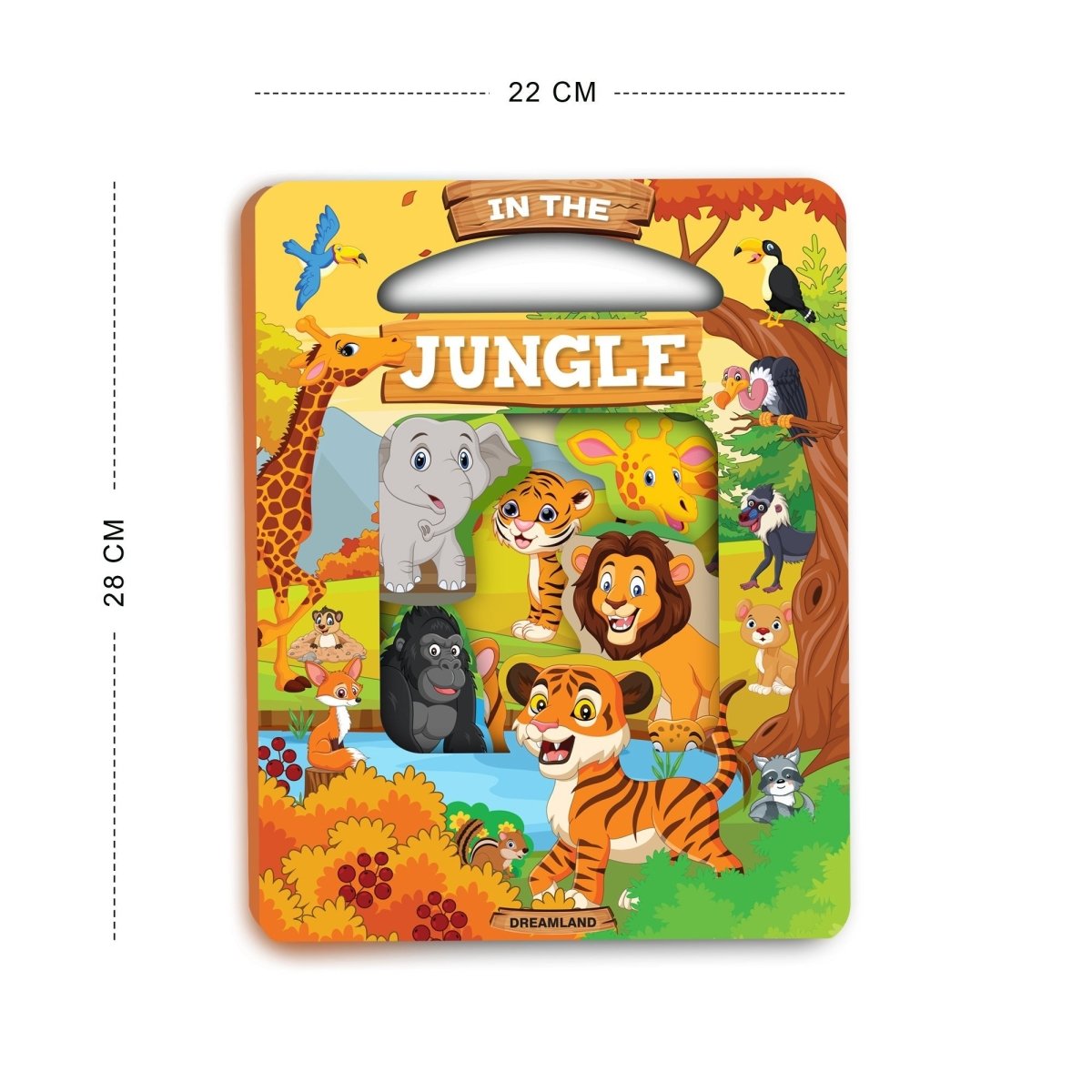 Dreamland Publications Die Cut Window Board Book- In The Jungle Picture Book - 9788196034870