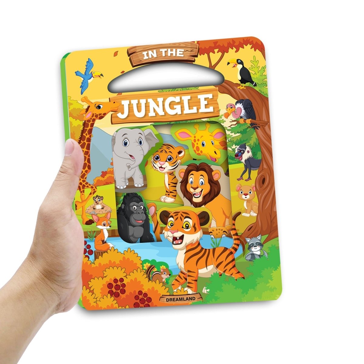 Dreamland Publications Die Cut Window Board Book- In The Jungle Picture Book - 9788196034870