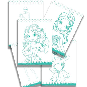 Dreamland Publications Fashion Sketch Activity Book - Sticker Book