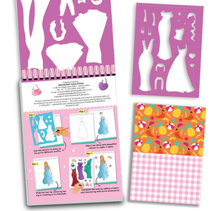 Dreamland Publications Fashion Sketch Activity Book - Sticker Book