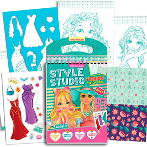 Dreamland Publications Fashion Sketch Activity Book - Sticker Book