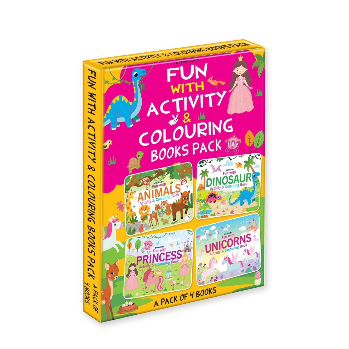 Dreamland Publications Fun With Activity & Colouring Books Pack- A Pack of 4 Books - 9789395588904