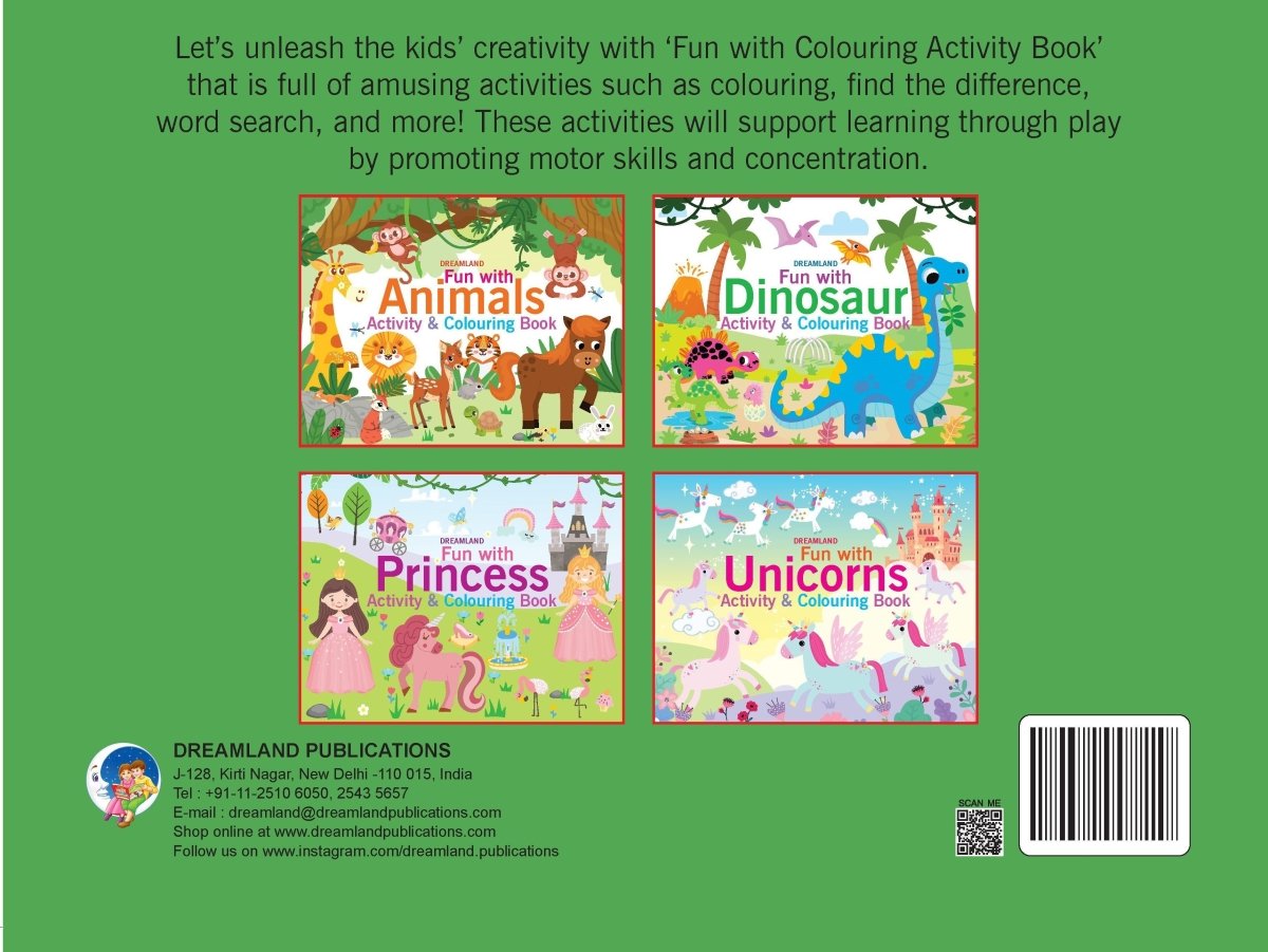 Dreamland Publications Fun with Animals Activity & Coloring - 9789394767881