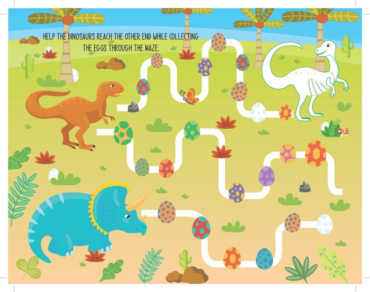 Dreamland Publications Fun With Dinosaur Activity & Coloring - 9789395406000