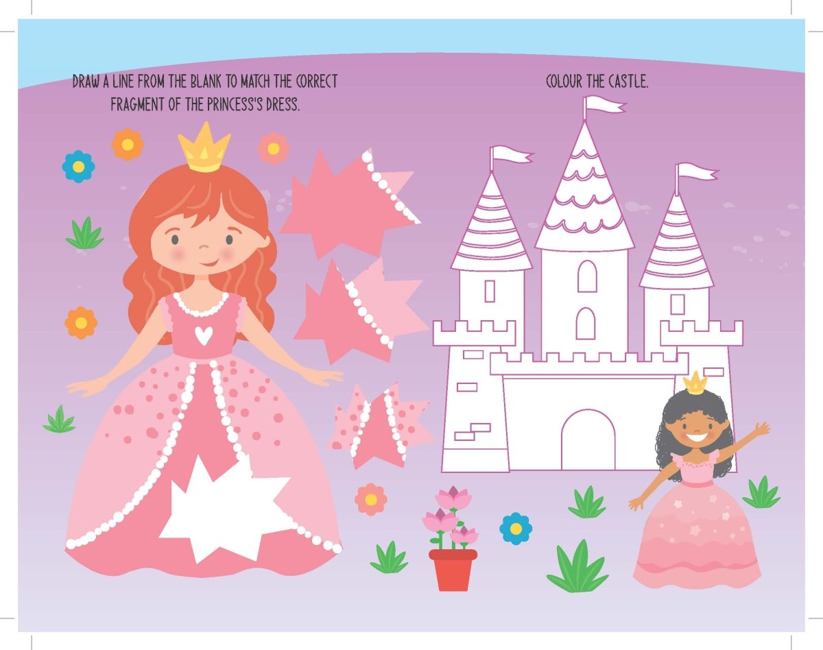 Dreamland Publications Fun With Princess Activity & Coloring - 9789395406017