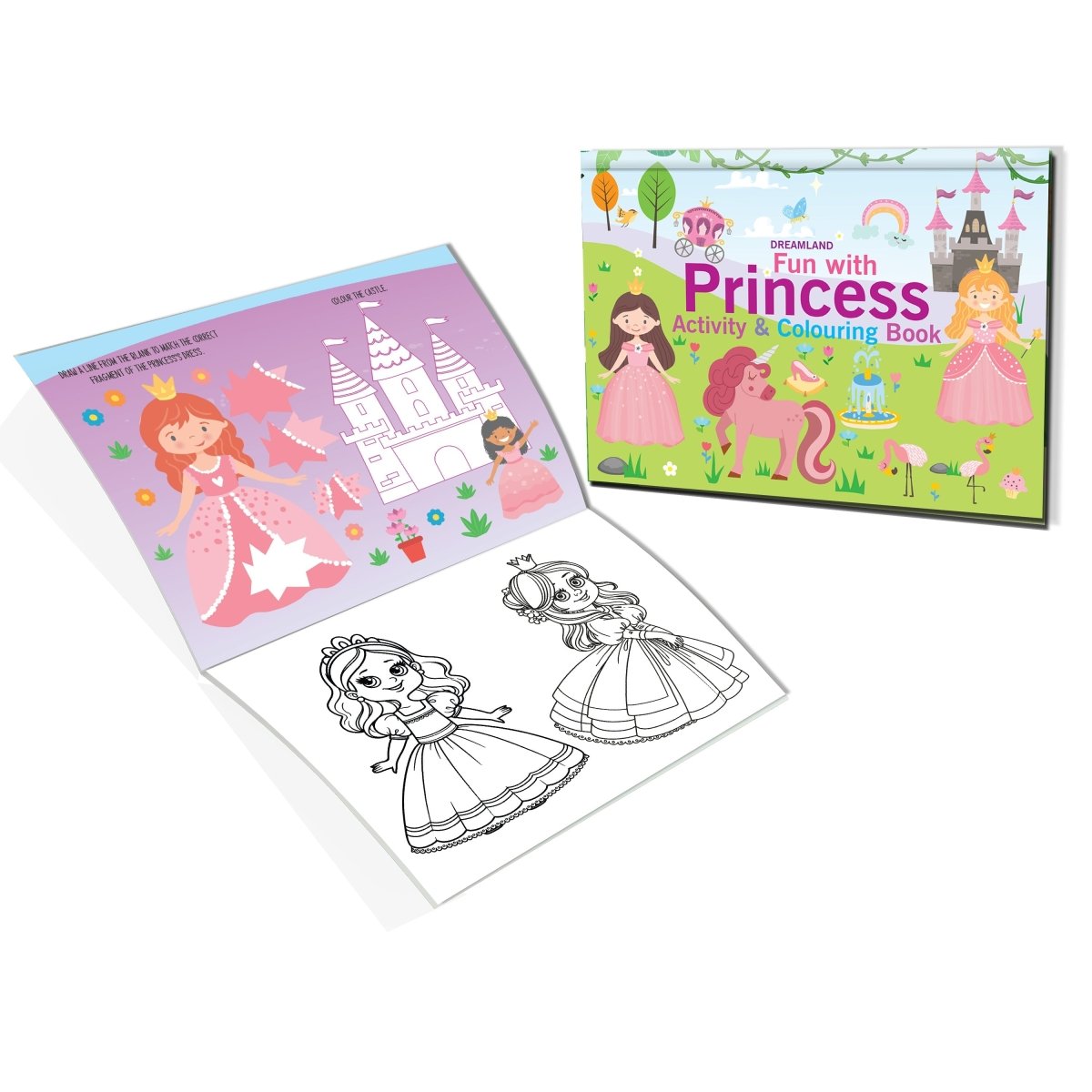 Dreamland Publications Fun With Princess Activity & Coloring - 9789395406017