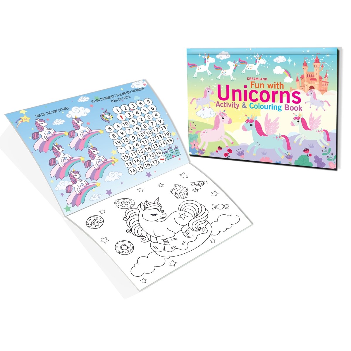 Dreamland Publications Fun With Unicorns Activity & Coloring - 9789395406024