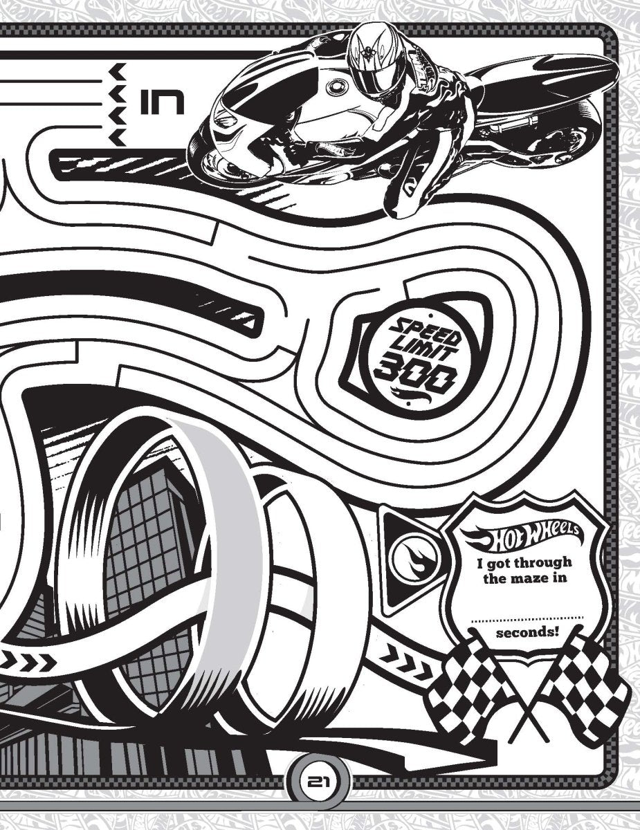 Dreamland Publications Hot Wheels Bumper Colouring & Puzzle Book - 9789394767683