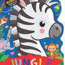 Dreamland Publications Jungle Activity And Colouring Book- Die Cut Animal Shaped Book - 9789394767560