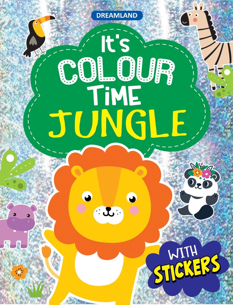 Dreamland Publications Jungle- It's Colour Time With Stickers - 9789395406666
