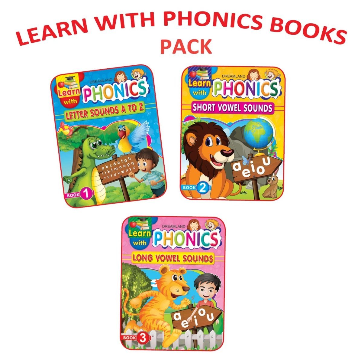 Dreamland Publications Learn with Phonics pack-1 (3 Titles) - 9789350896198