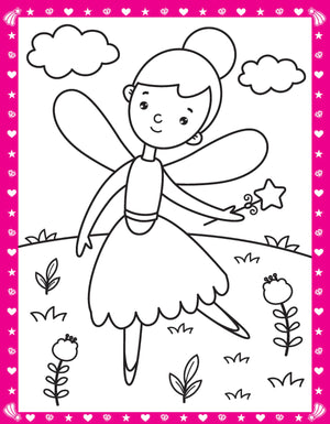 Dreamland Publications Little Fairy Neon Colour and Sticker Dots Book Over 500 Stickers - Kids Learning Books
