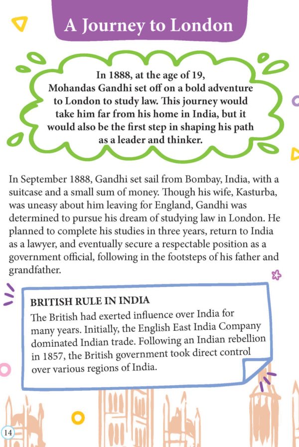 Dreamland Publications Mahatma Gandhi Icons of Inspiration Illustrated Biography for Kids Age 6 - 12 Years - 9789358069747