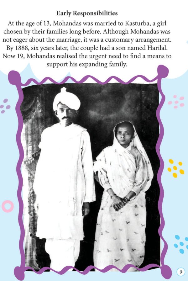Dreamland Publications Mahatma Gandhi Icons of Inspiration Illustrated Biography for Kids Age 6 - 12 Years - 9789358069747