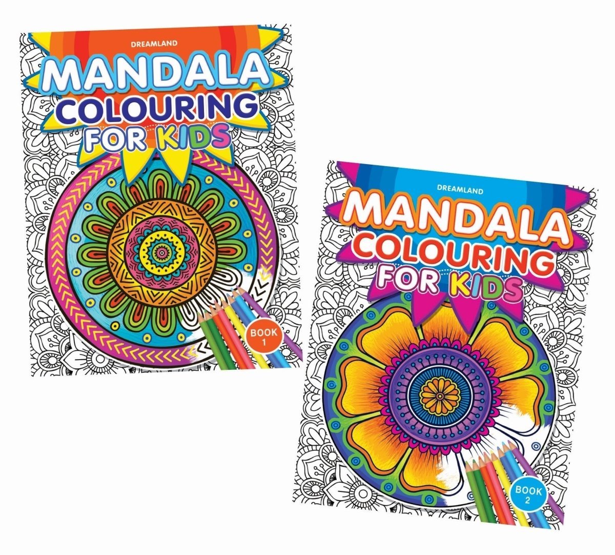 Dreamland Publications Mandala Colouring For Kids Pack (2 Titles) - 9789387177635