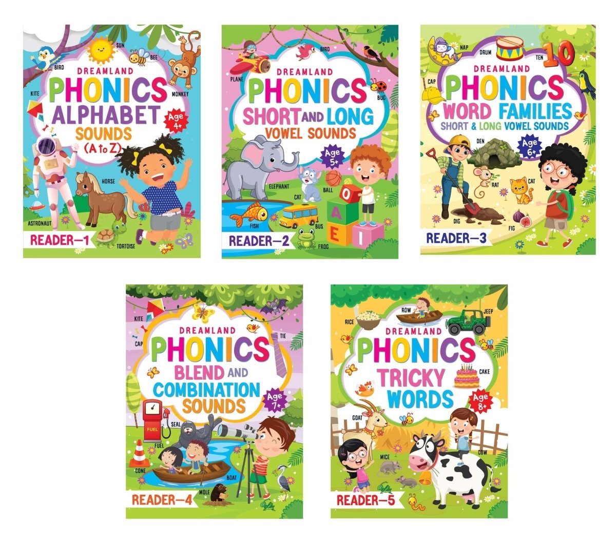 Dreamland Publications Phonics Reader 5 Books Pack - 9789389281392