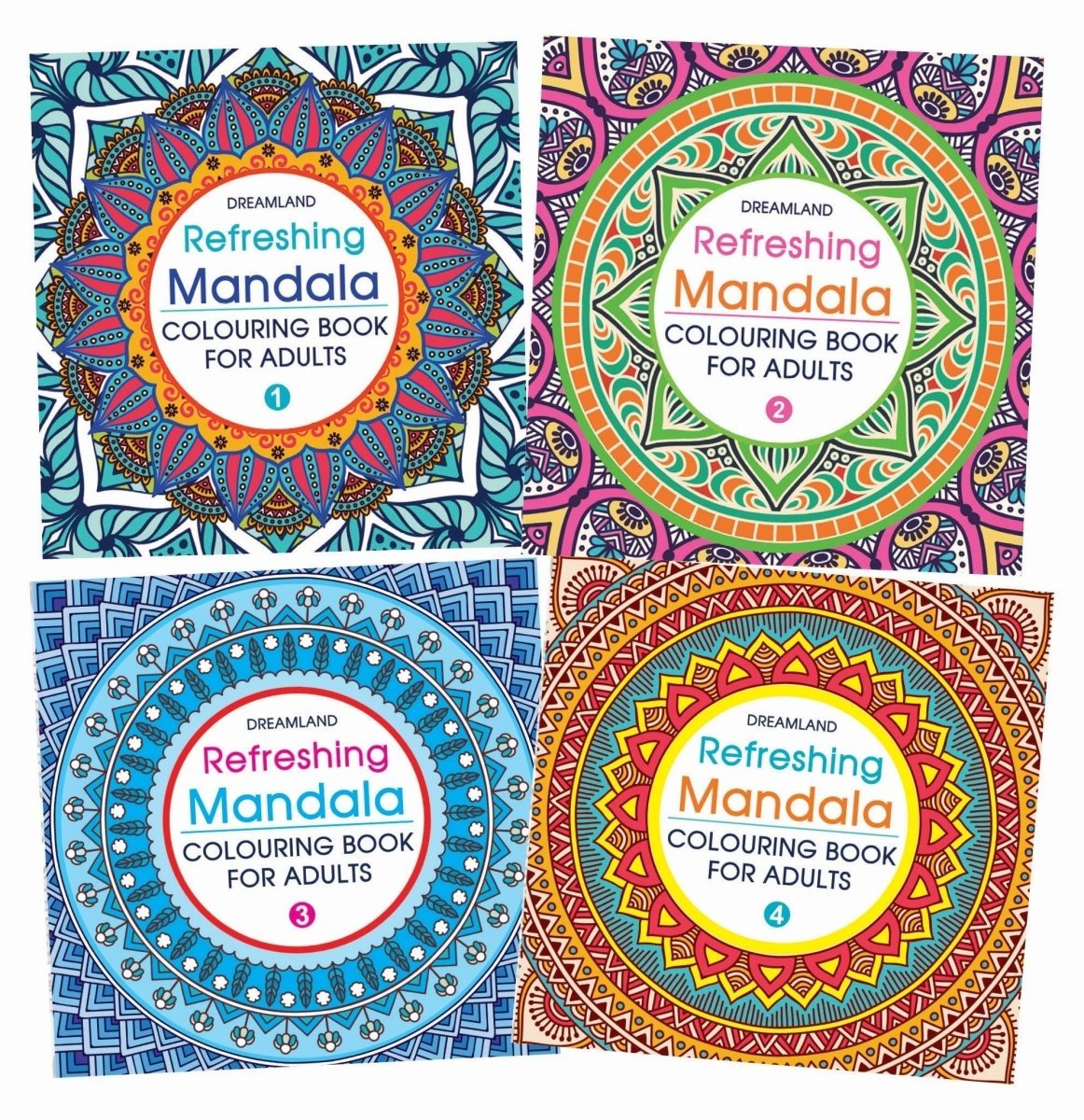 Dreamland Publications Refreshing Mandala- Colouring Book for Adults (5 Titles) - 9789350891179