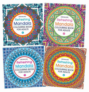 Dreamland Publications Refreshing Mandala- Colouring Book for Adults (5 Titles) - 9789350891179