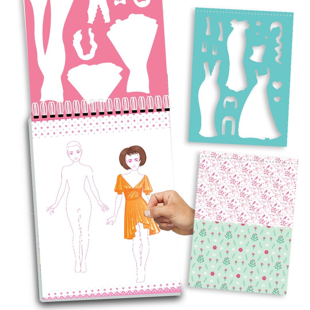 Dreamland Publications Style Studio Fashion Sketch Book - Creative Fun - Sticker Book