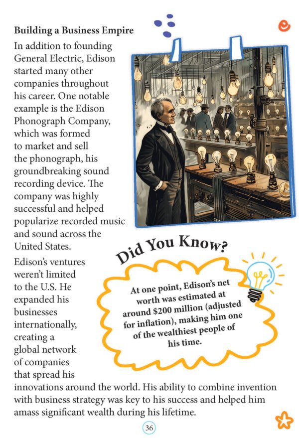 Dreamland Publications Thomas Edison Icons of Inspiration Illustrated Biography for Kids - 9789358067828