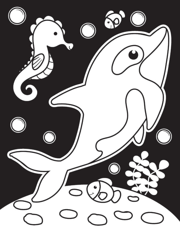 Dreamland Publications Under Ocean Neon Colour and Sticker Dots Book Over 500 Stickers - 9789358064070