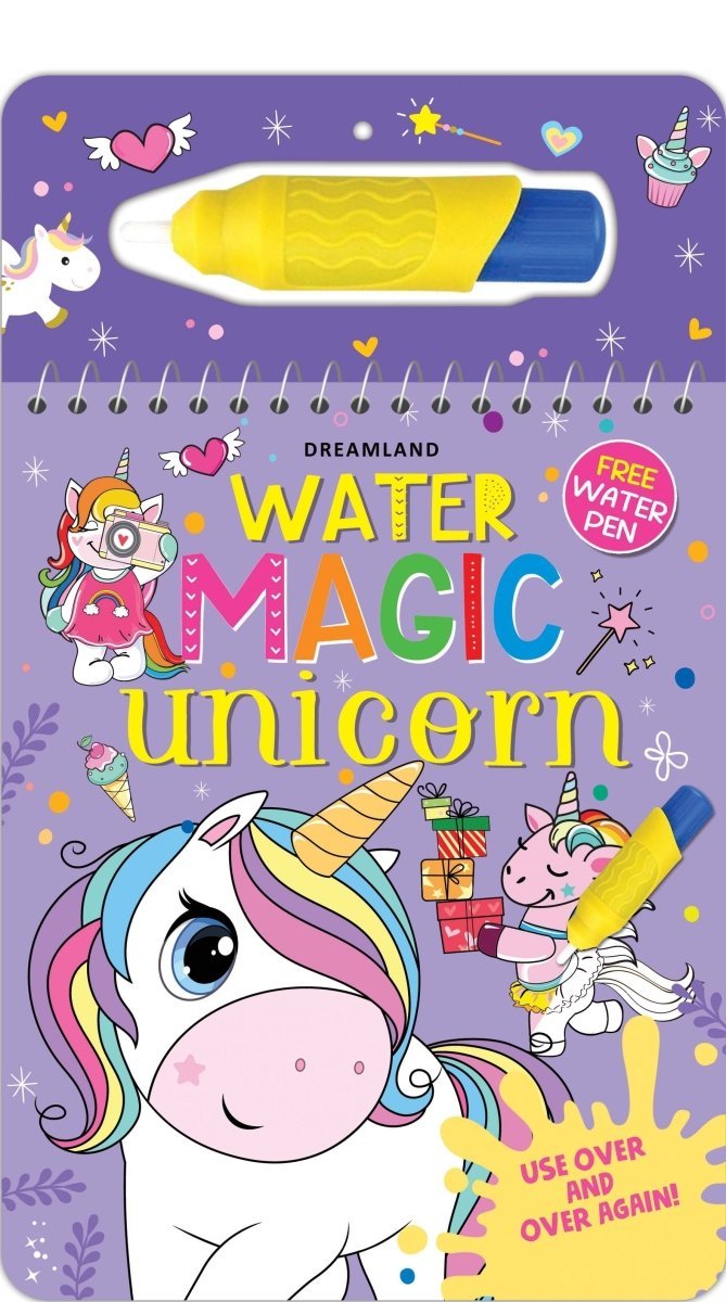 Dreamland Publications Water Magic Unicorn- With Water Pen- Use Over And Over Again - 9788194298038
