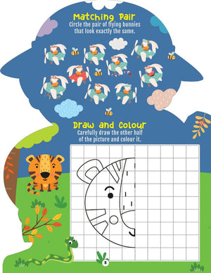 Dreamland Step into the Animal Kingdom- Activity and Colouring Fun Book for Age 4+ - Books