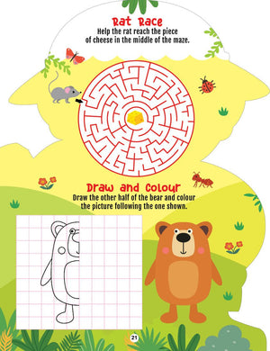 Dreamland Step into the Animal Kingdom- Activity and Colouring Fun Book for Age 4+ - Books