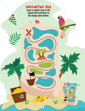 Dreamland Step into the Pirates World - Activity and Colouring Fun Book for Age 4+ - Books