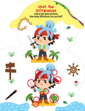 Dreamland Step into the Pirates World - Activity and Colouring Fun Book for Age 4+ - Books