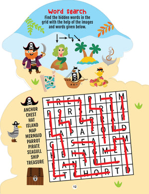 Dreamland Step into the Pirates World - Activity and Colouring Fun Book for Age 4+ - Books