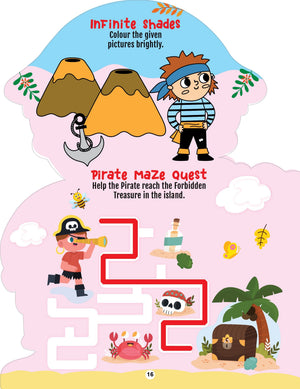 Dreamland Step into the Pirates World - Activity and Colouring Fun Book for Age 4+ - Books
