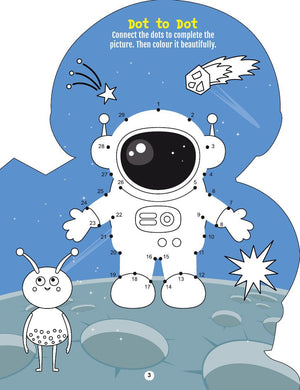 Dreamland Step into the Space World - Activity and Colouring Fun Book for Age 4+ - Books