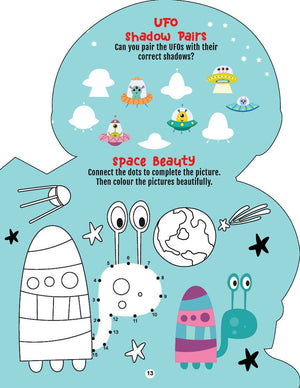 Dreamland Step into the Space World - Activity and Colouring Fun Book for Age 4+ - Books