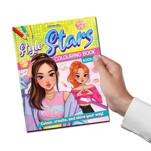 Dreamland Style Stars Fashion Colouring Book for Girls, Kids and Teens: Book 1 |Fun and Trendy Illustrations to Color for Girls of all Ages - Books