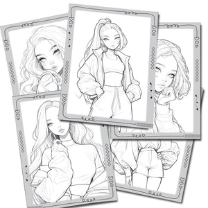 Dreamland Style Stars Fashion Colouring Book for Girls, Kids and Teens: Book 1 |Fun and Trendy Illustrations to Color for Girls of all Ages - Books